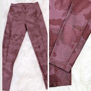 The North Face Pink Camo Leggings High Waist Size Small